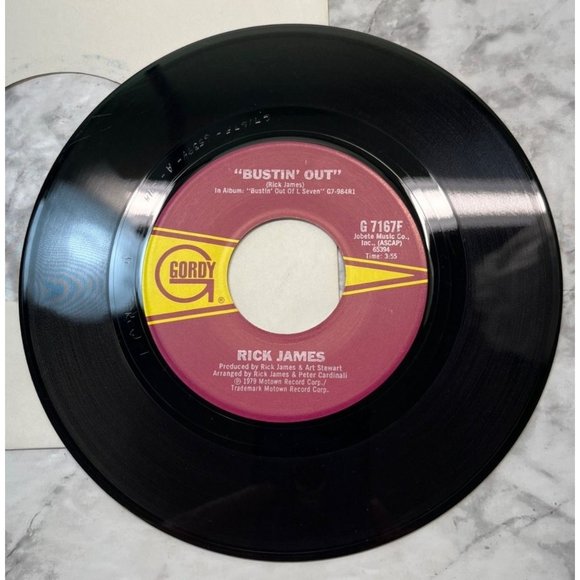 Rick James Sexy Lady / Bustin Out 45 Soul Funk 1978 Gordy 7167F - Picture 6 of 6